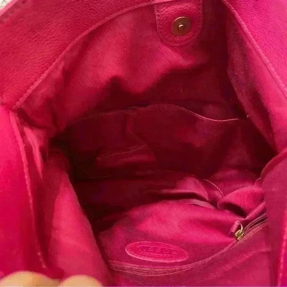 Fossil Women's Medium Burgundy Leather Designer Cross Body Bag Multiple Pockets - Picture 11 of 12